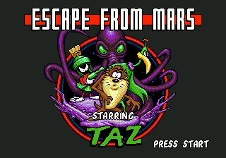 Заставка игры Taz in Escape from Mars